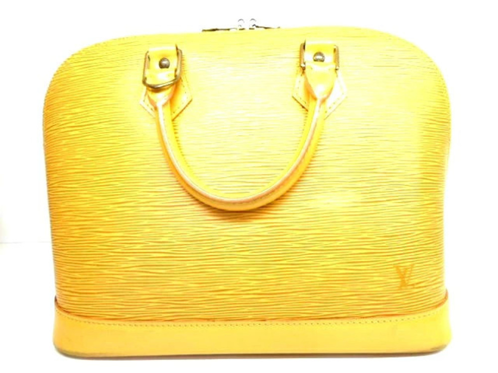 LOUIS VUITTON Alma Handbag Epi Leather Tassili Yellow